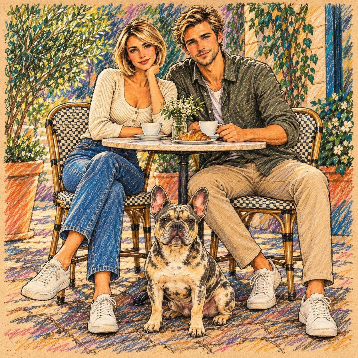 Crosshatch Pulp Caricature, style image + your photo example
