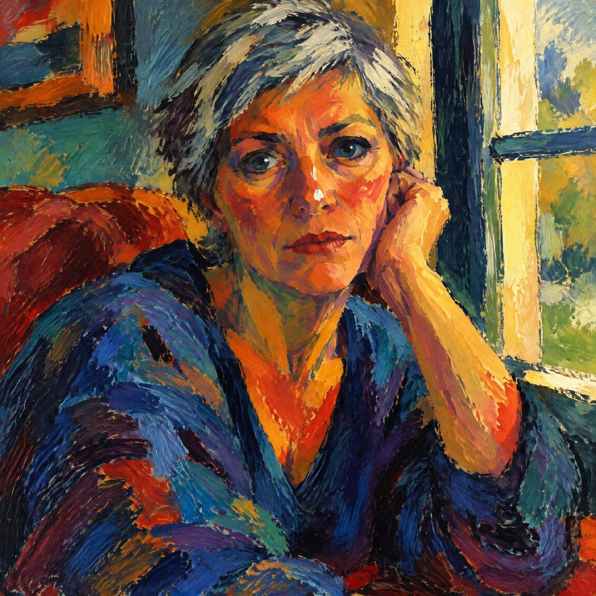 Expressionist painting, prompt only example