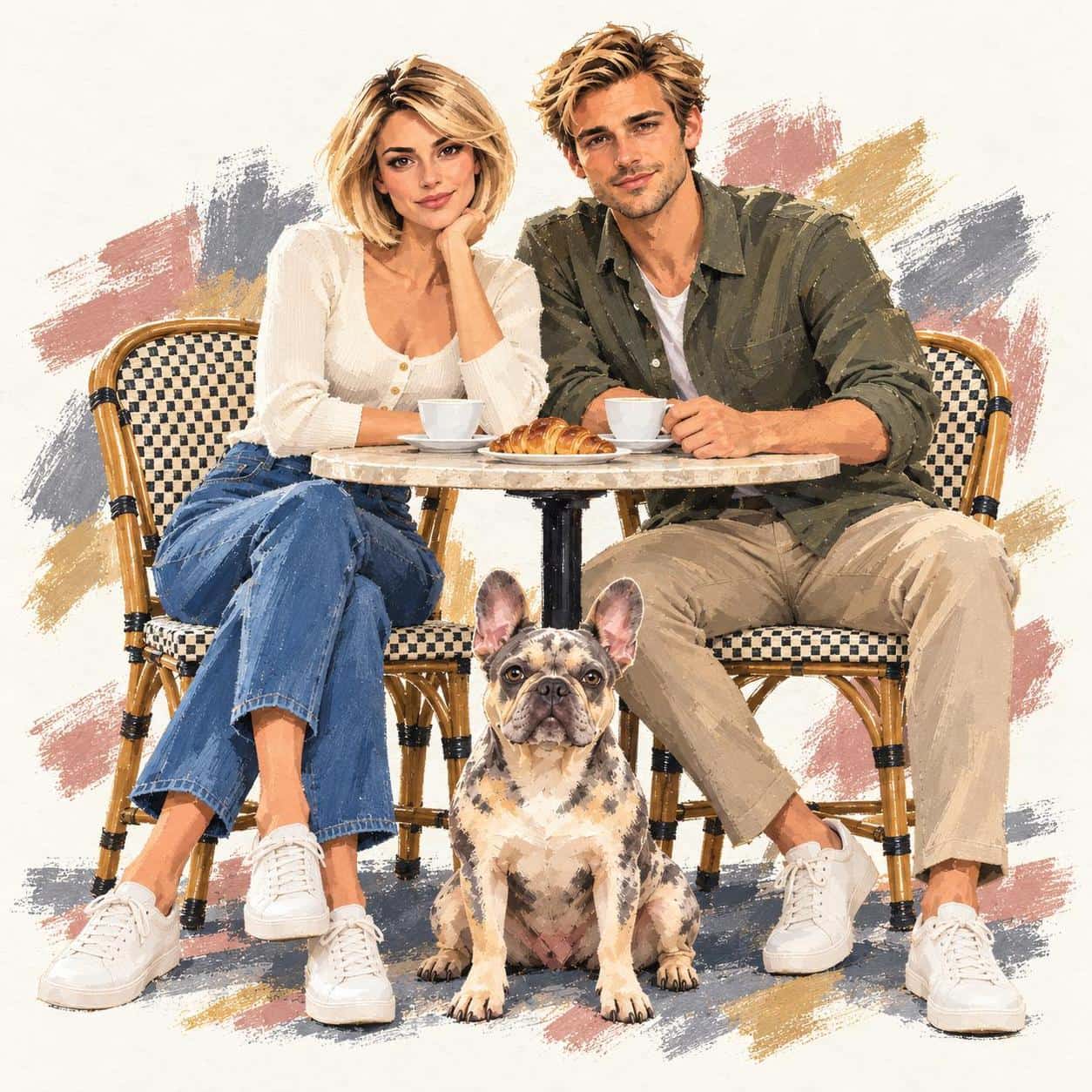 Gouache Concept Portrait, style image + your photo example 1