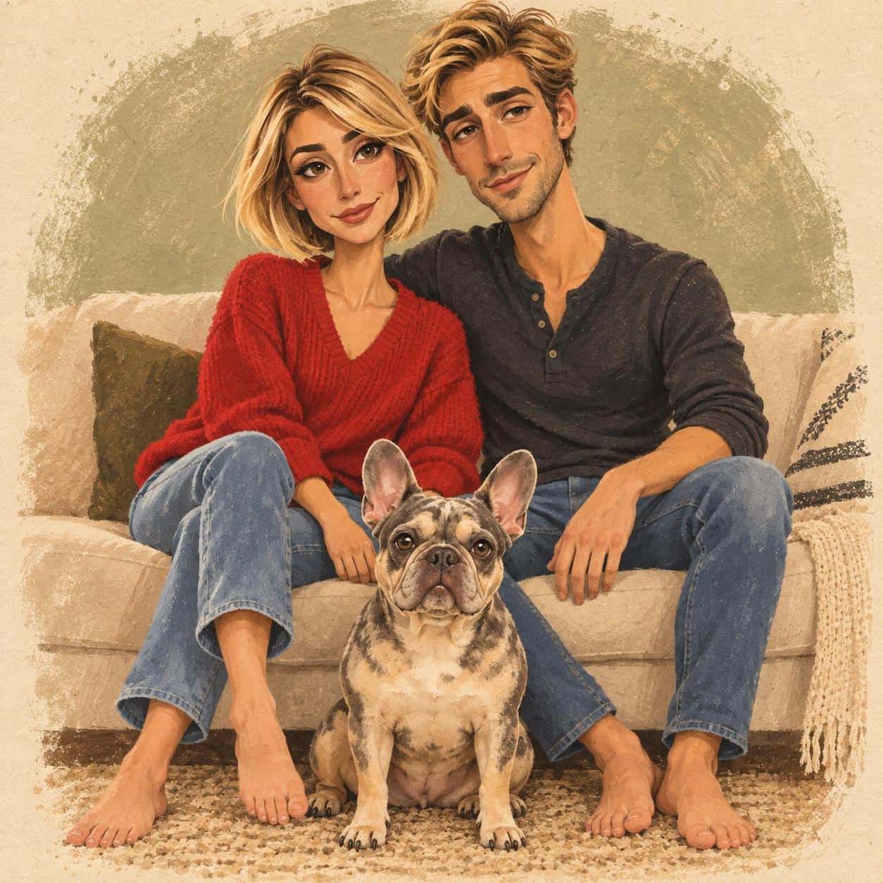 Grainy Editorial Caricature, your photo + style text example