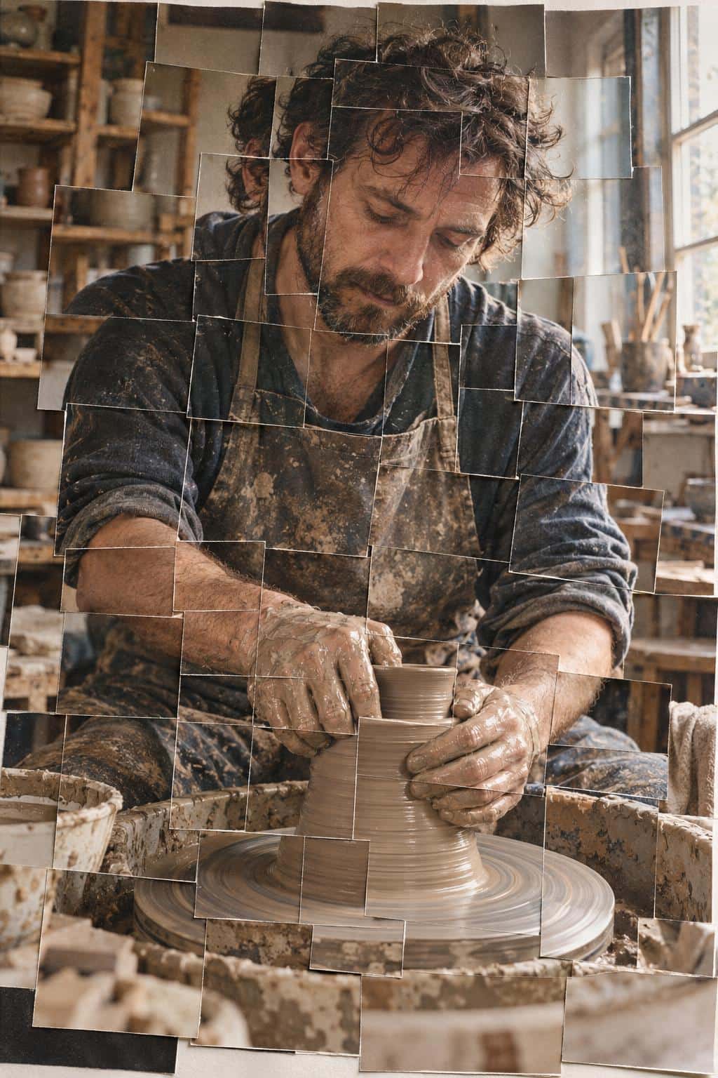 Photographic joiner portrait, prompt only example