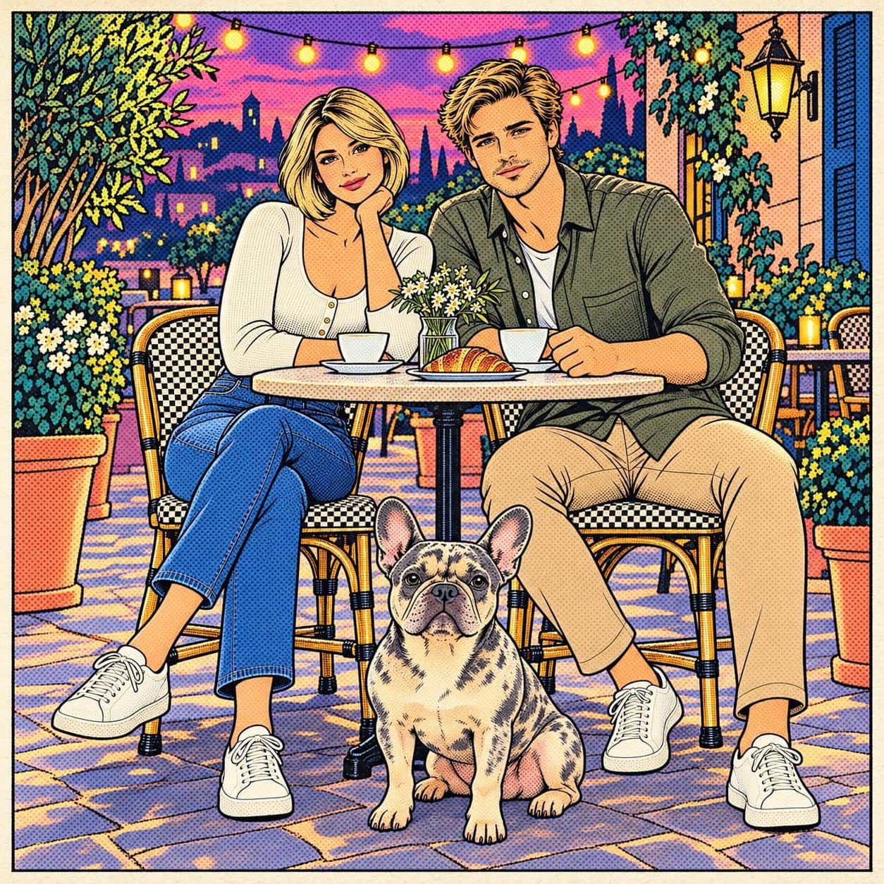 Rosette-separated comic color, style image + your photo example