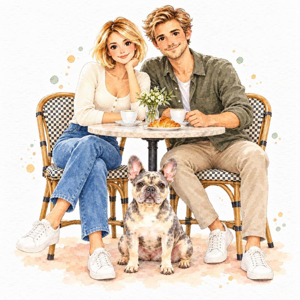 Watercolor Storybook Clip Art, style image + your photo example 1
