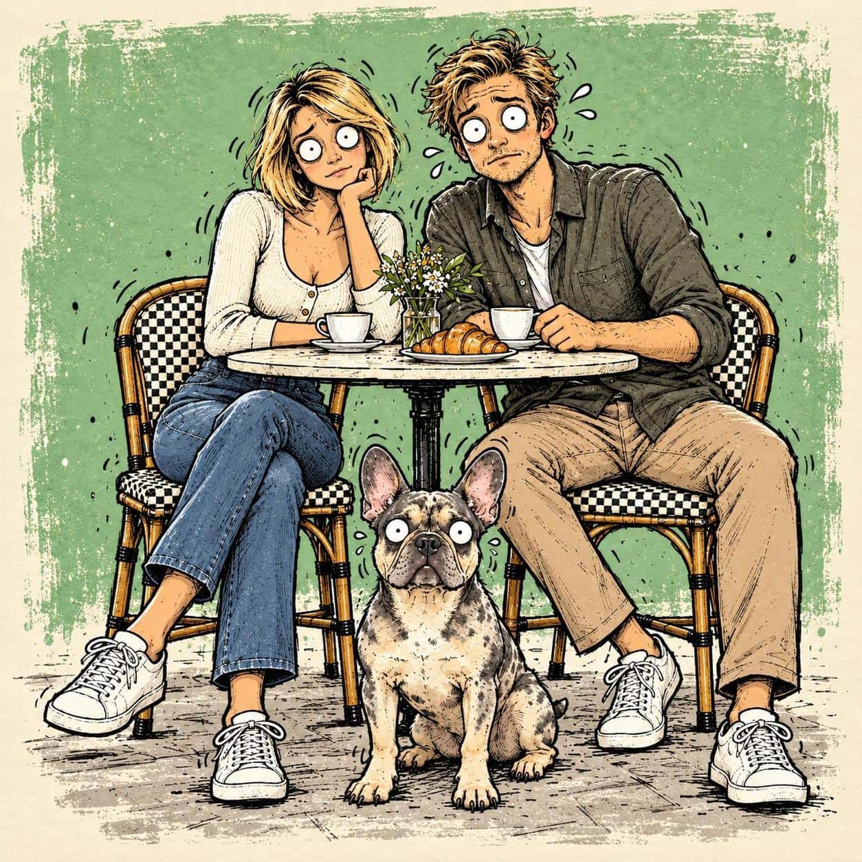 Melting gag meme cartoon, style image + your photo example